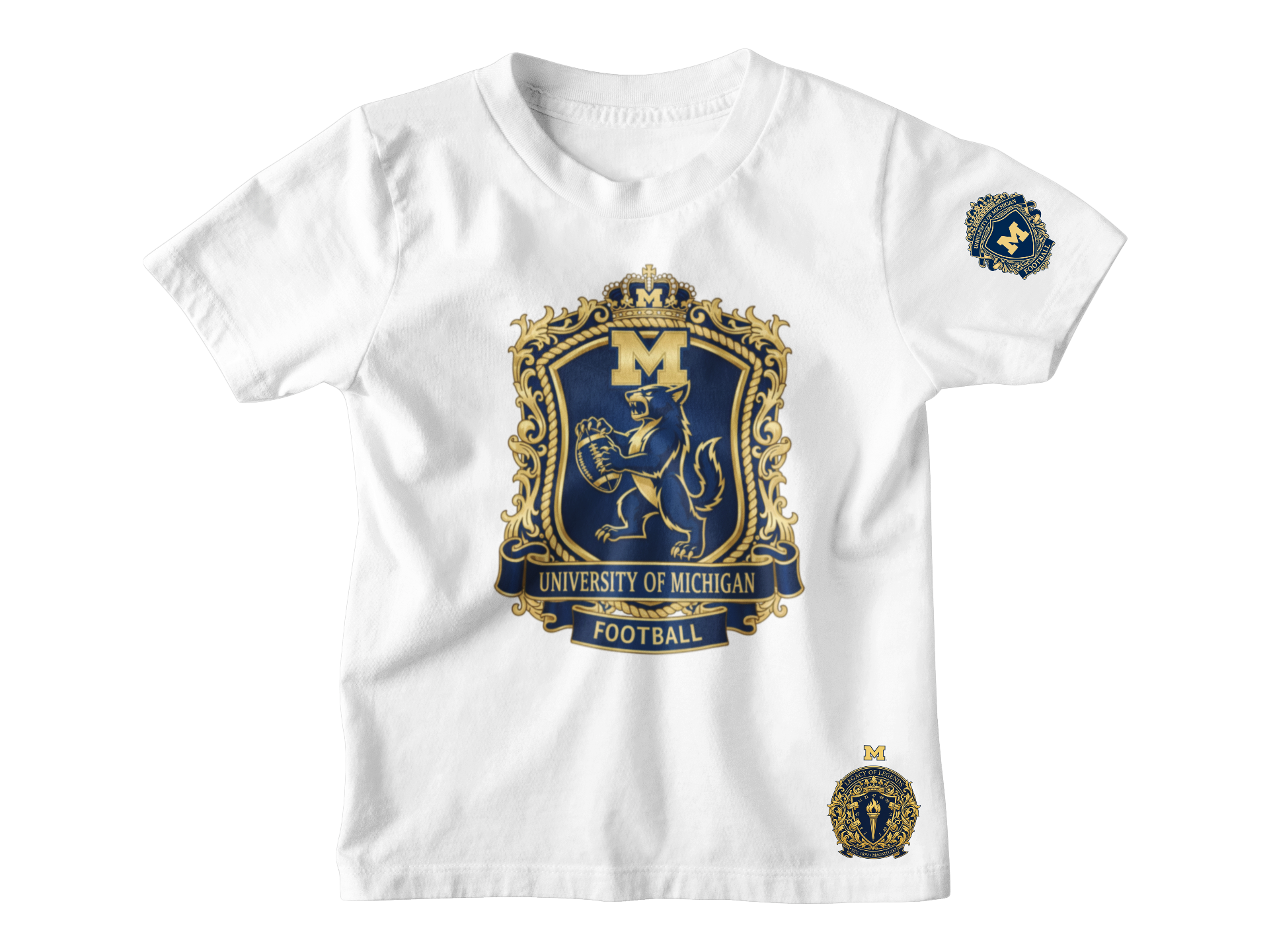 Michigan Wolverine Standing Crest Short Sleeve Tshirt