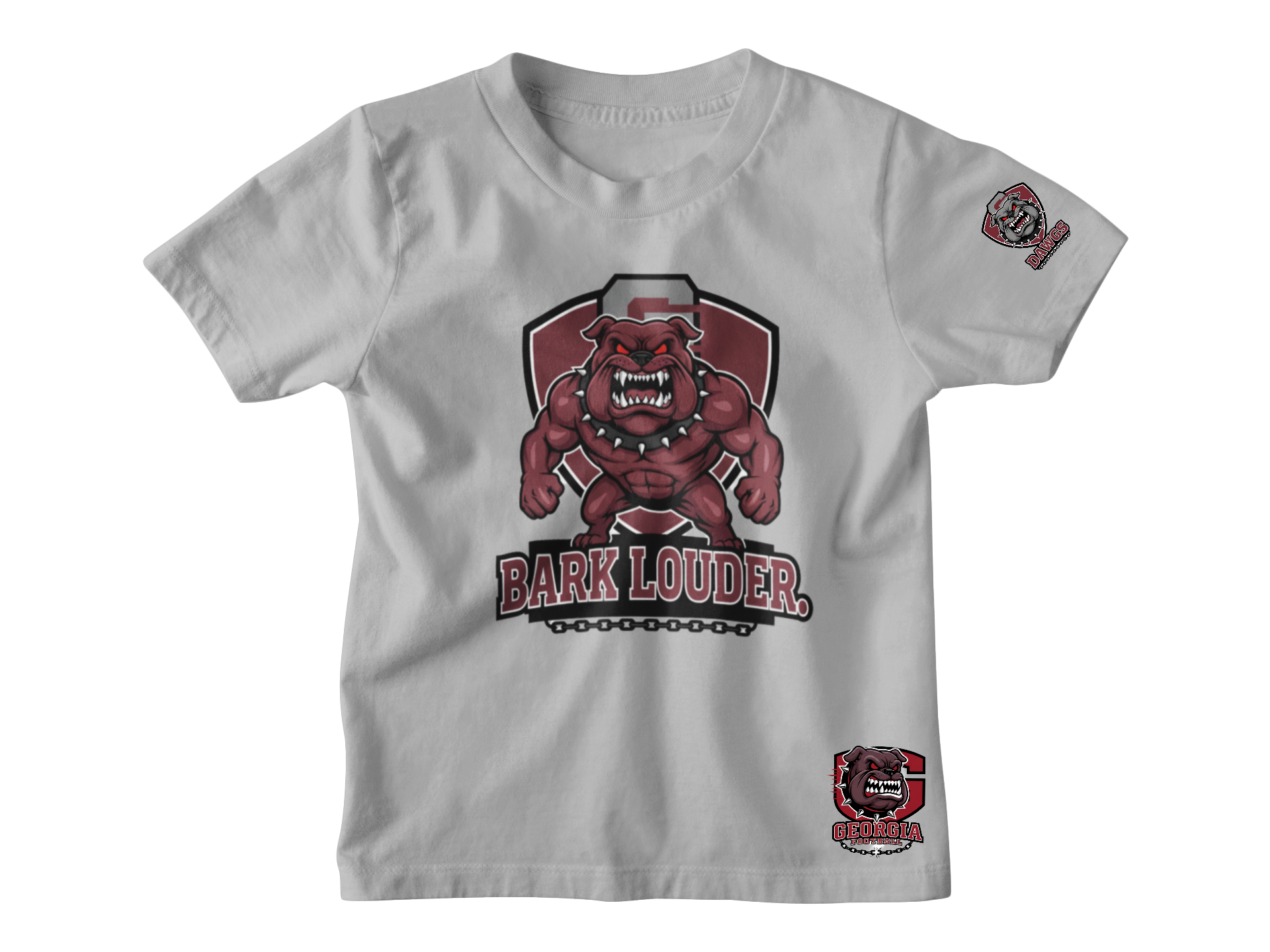 Georgia Bulldogs “Bark Louder” Mighty Bulldog Short Sleeve Tshirt