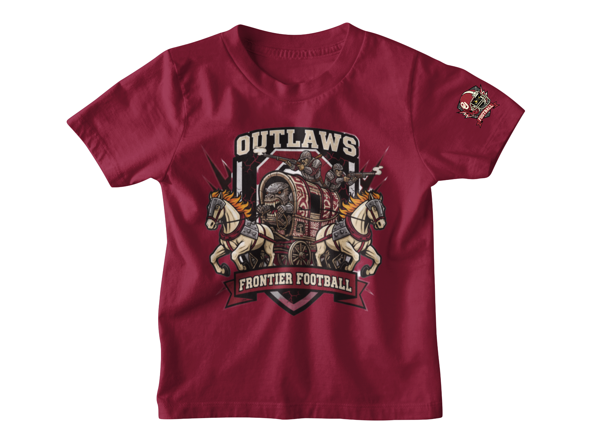 Oklahoma Outlaws “Ride The Red”Short Sleeve Tshirt