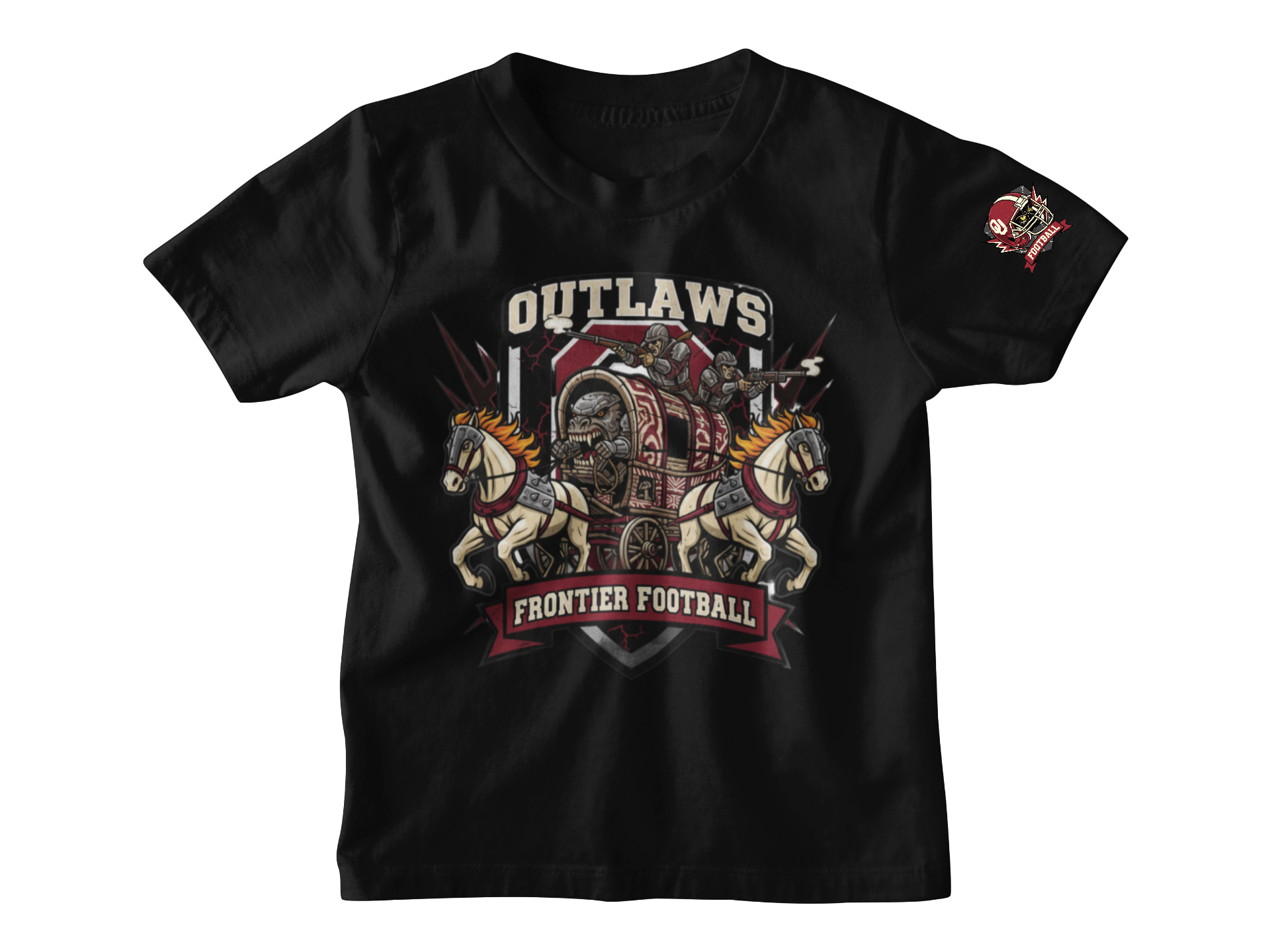 Oklahoma Outlaws “Ride The Red”Short Sleeve Tshirt