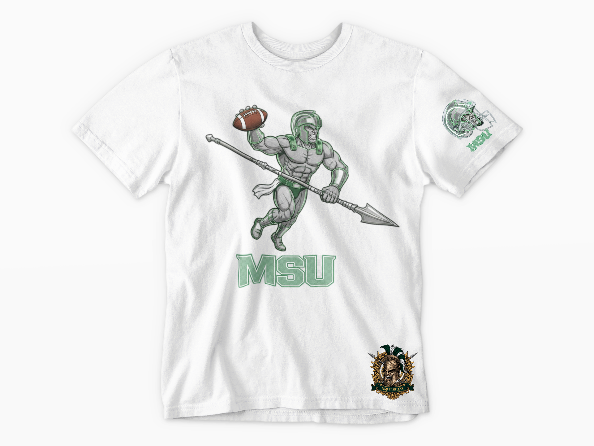 Michigan State Spartan Football Short Sleeve Tee