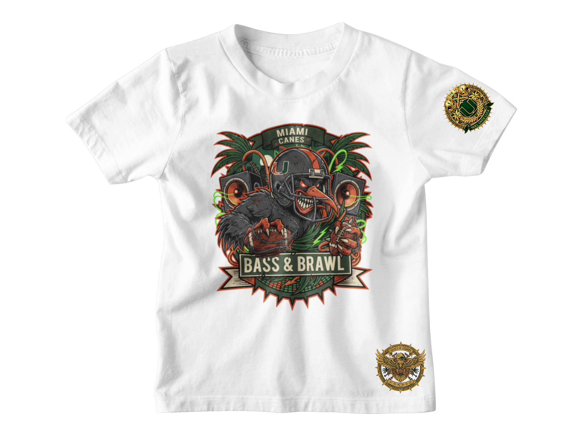 Miami Hurricanes “Bass & Brawl” Short Sleeve Tshirt