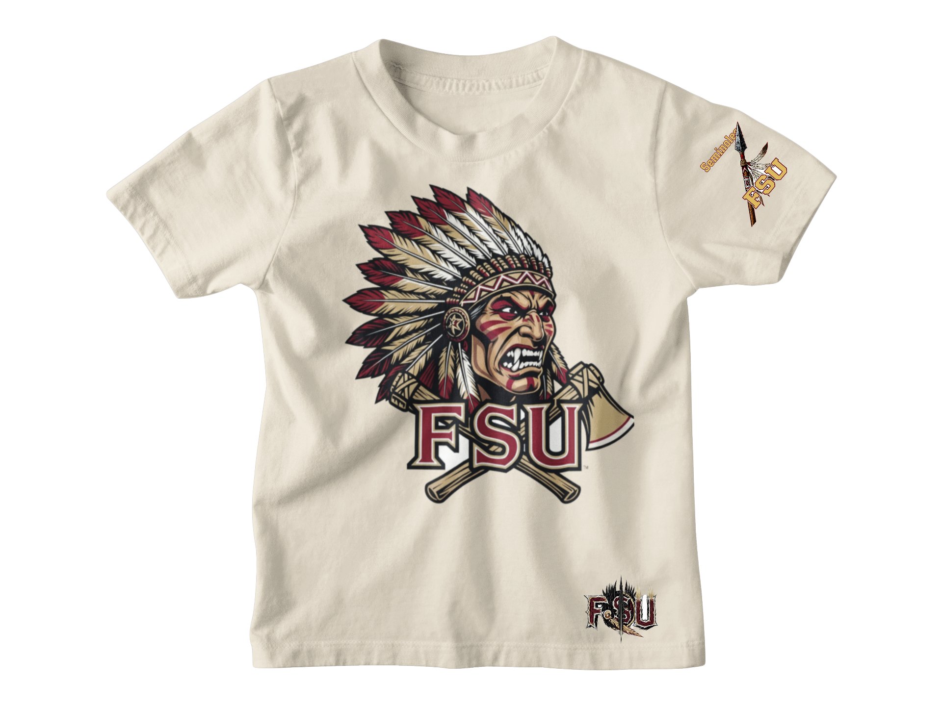 FSU Seminole Chief Short Sleeve Tshirt