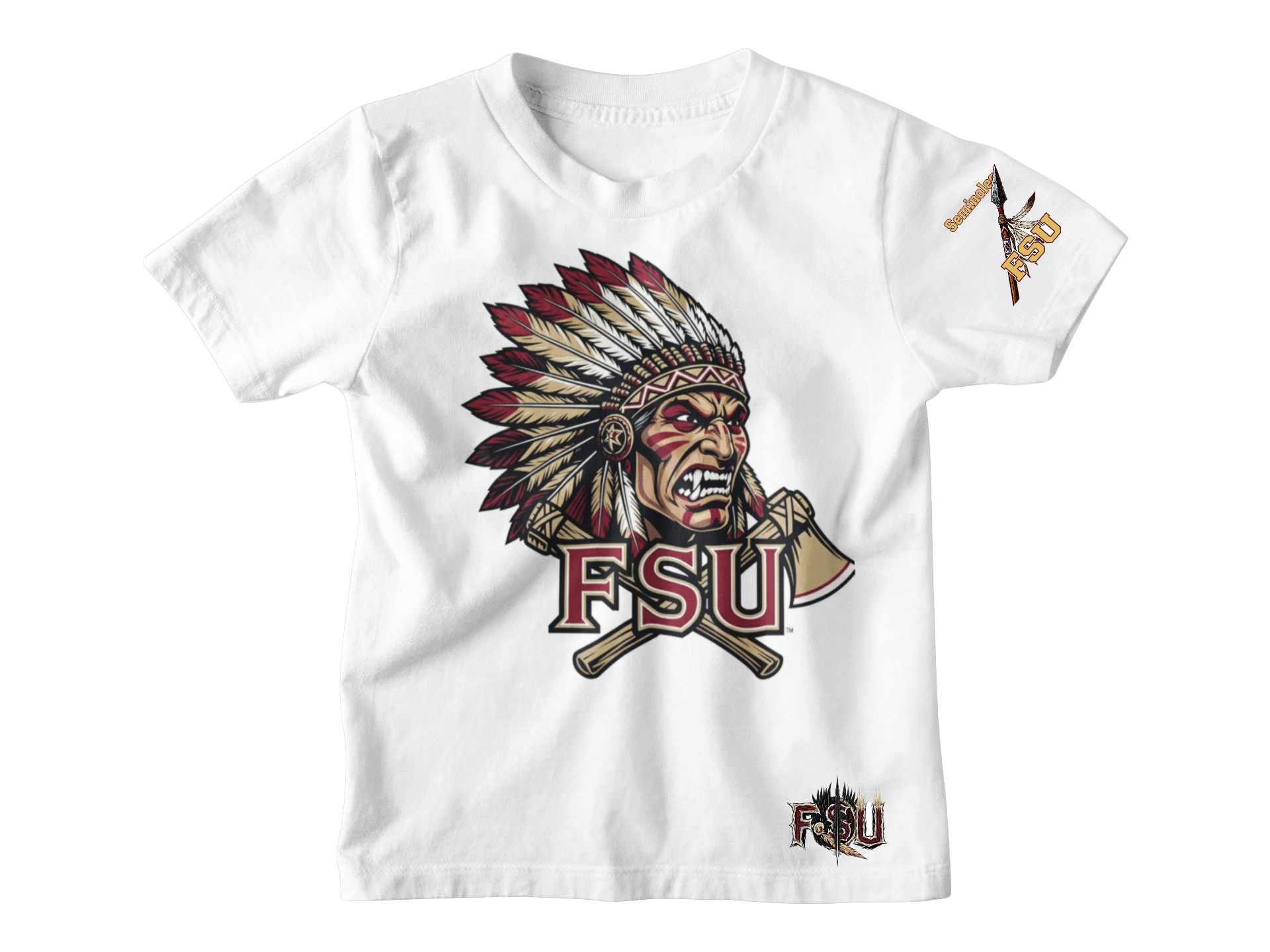 FSU Seminole Chief Short Sleeve Tshirt