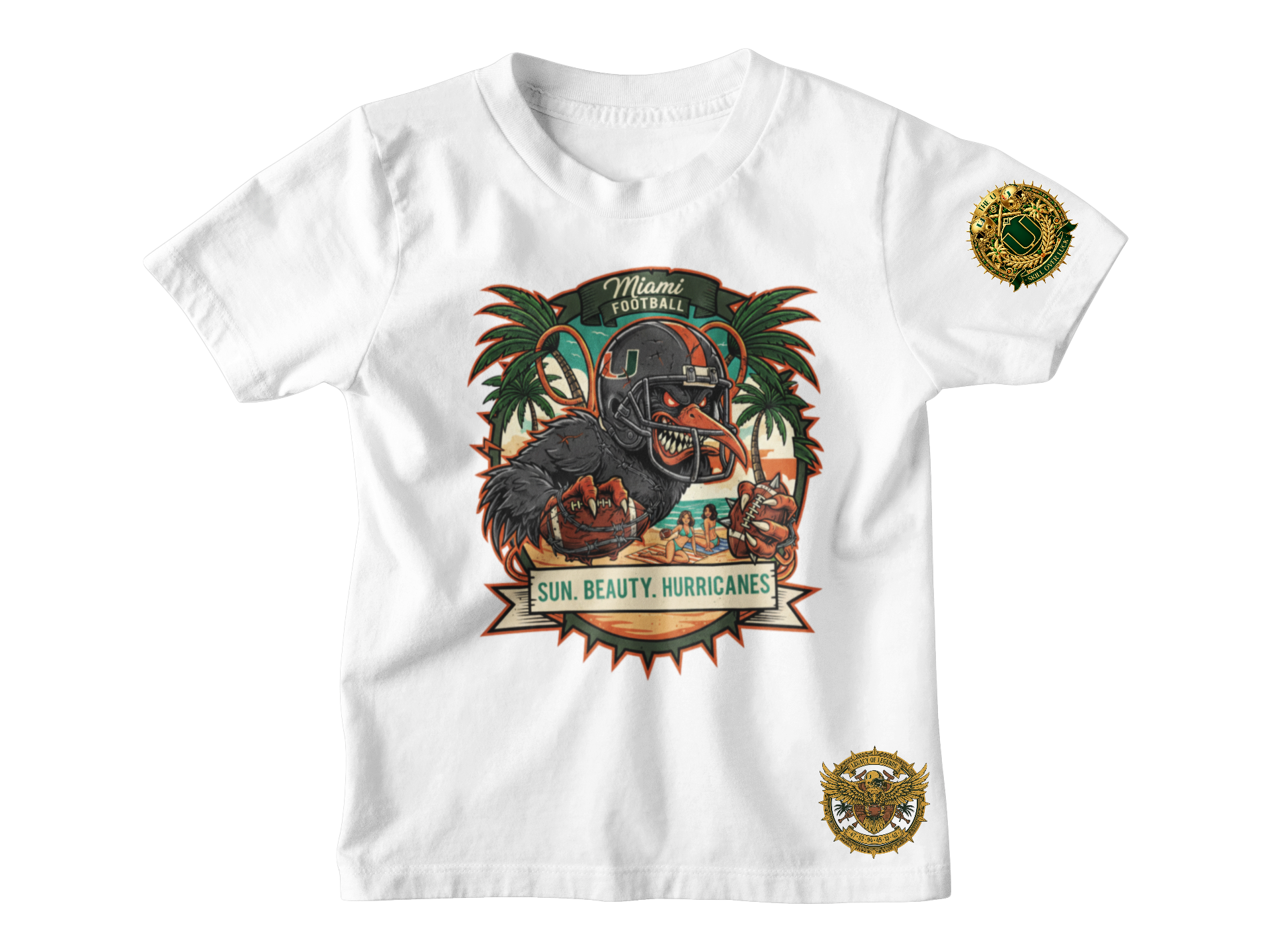 Miami Hurricanes “Sun & Hurricanes” Short Sleeve Tshirt