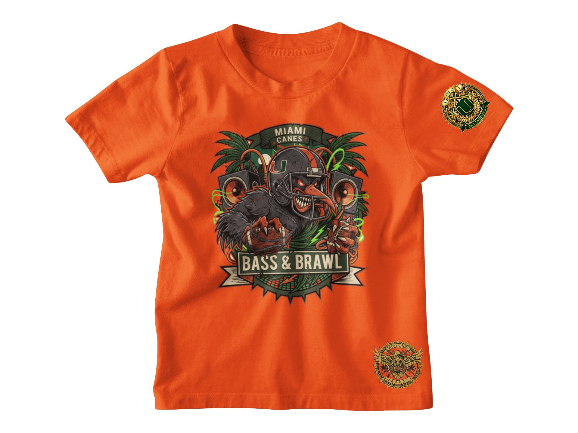 Miami Hurricanes “Bass & Brawl” Short Sleeve Tshirt