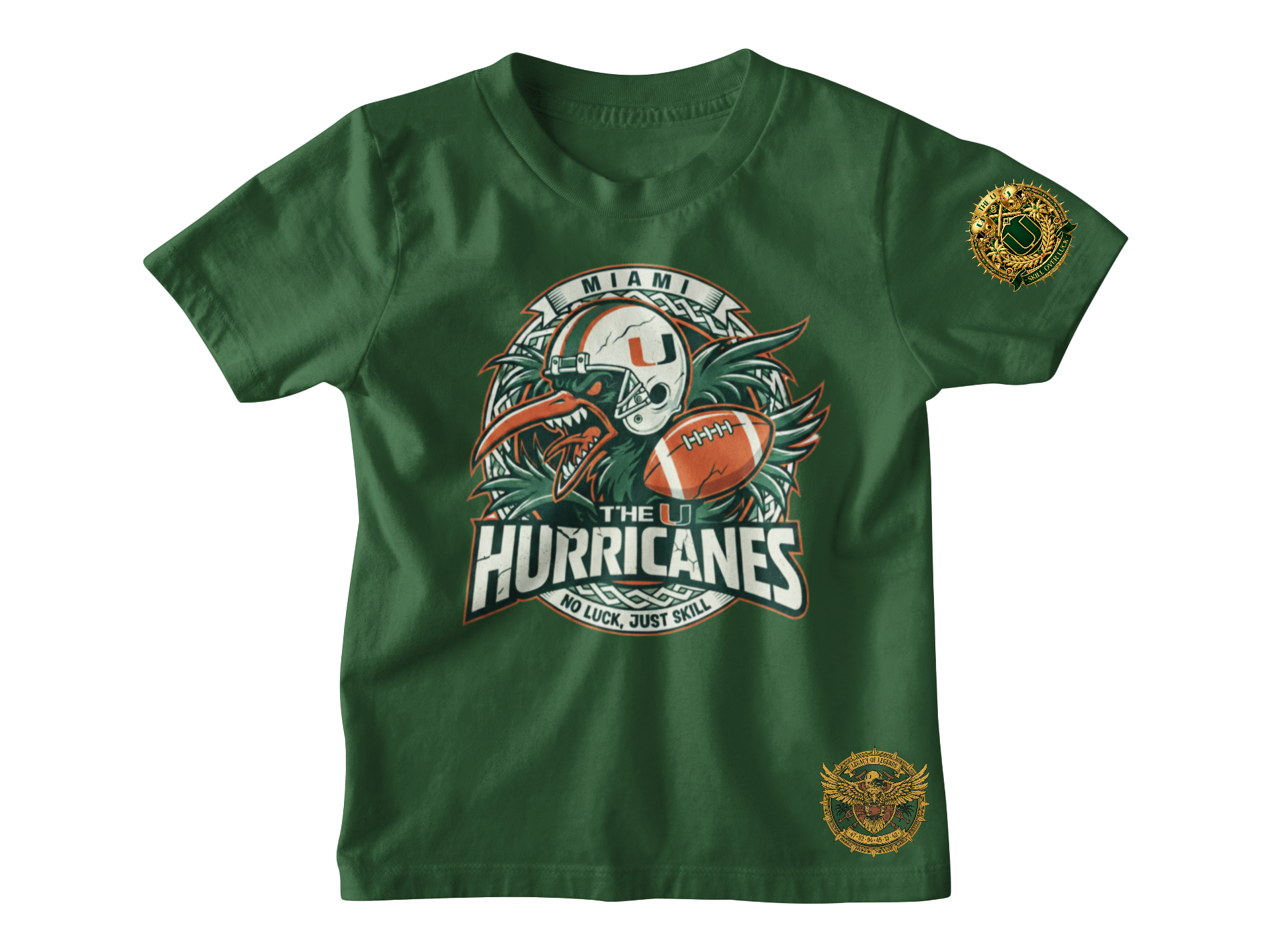 Miami Hurricanes “No Luck” Short Sleeve Tshirt
