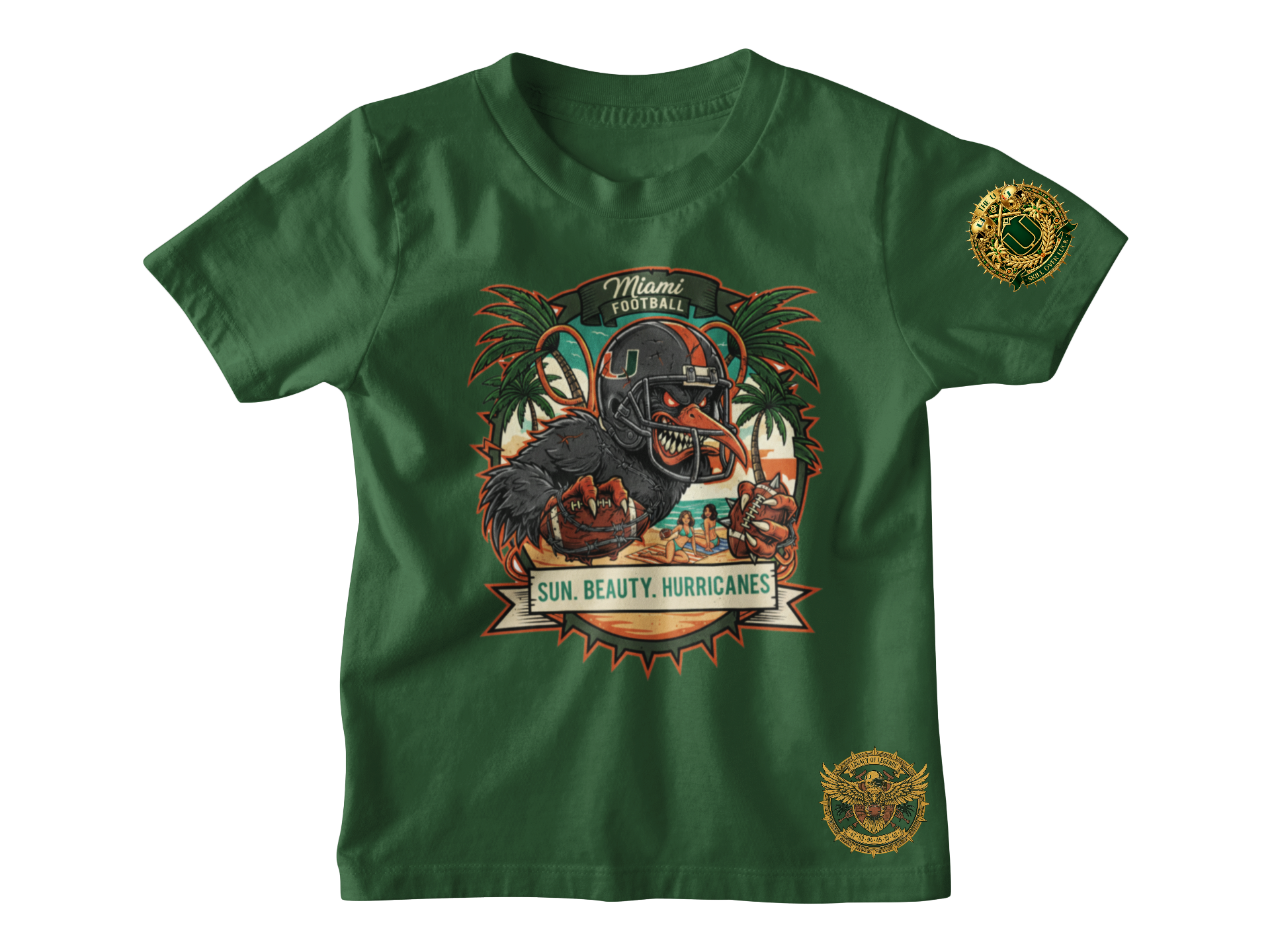 Miami Hurricanes “Sun & Hurricanes” Short Sleeve Tshirt